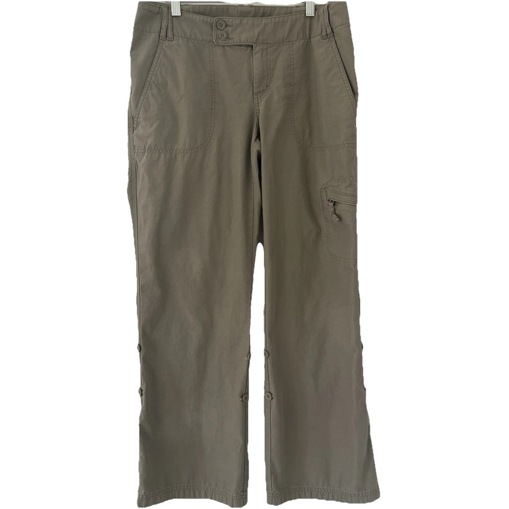 North Face Khaki Mid Rise Hiking‎ Pants Sz 10 Convertible Gorpcore Outdoors